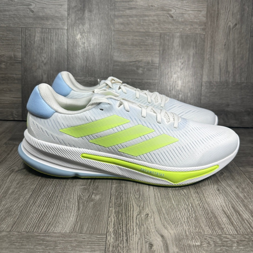 adidas Supernova Ease Running Mens 16 White Lime Green Dreamstrike IH0795 NEW